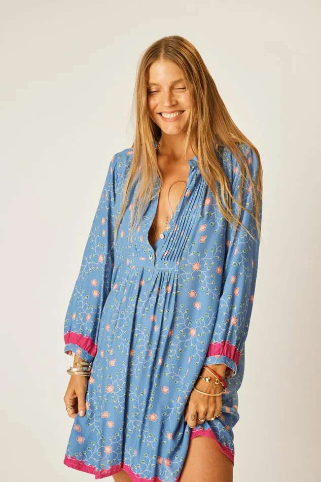 Women Natalie Martin Dresses Sammie Short Dress Pinwheel Denim