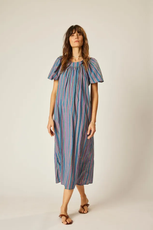 Women Natalie Martin Dresses Sienna Dress Batik Stripe Lavender Women Natalie Martin Dresses Sienna Dress Batik Stripe Lavender