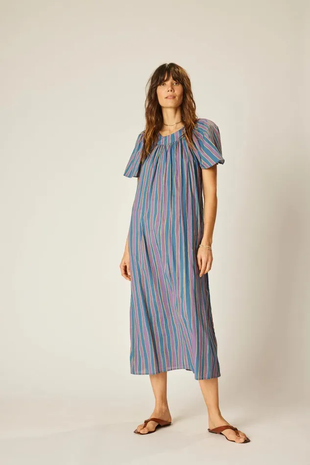 Women Natalie Martin Dresses Sienna Dress Batik Stripe Lavender Women Natalie Martin Dresses Sienna Dress Batik Stripe Lavender