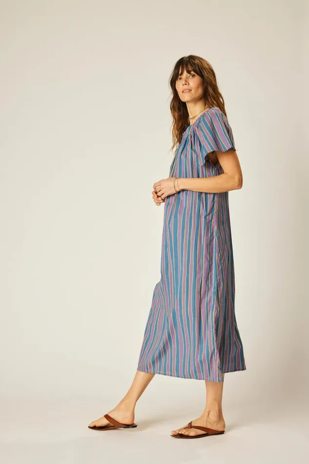 Women Natalie Martin Dresses Sienna Dress Batik Stripe Lavender Women Natalie Martin Dresses Sienna Dress Batik Stripe Lavender