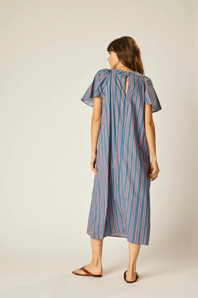 Women Natalie Martin Dresses Sienna Dress Batik Stripe Lavender Women Natalie Martin Dresses Sienna Dress Batik Stripe Lavender