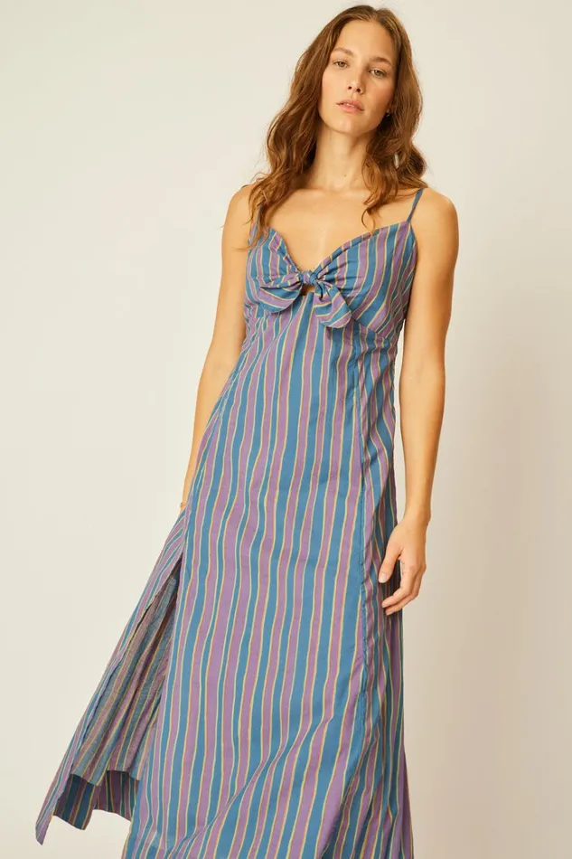 Women Natalie Martin Dresses Sophie Dress Batik Stripe Lavender