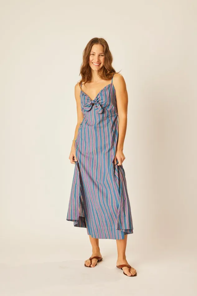Women Natalie Martin Dresses Sophie Dress Batik Stripe Lavender Women Natalie Martin Dresses Sophie Dress Batik Stripe Lavender