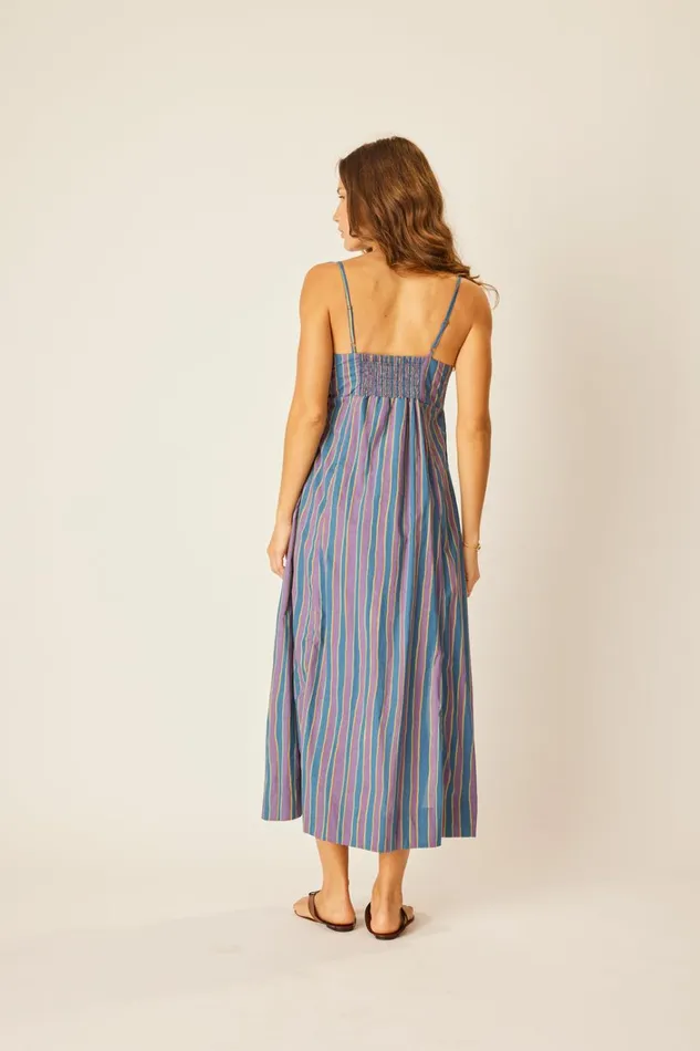 Women Natalie Martin Dresses Sophie Dress Batik Stripe Lavender Women Natalie Martin Dresses Sophie Dress Batik Stripe Lavender