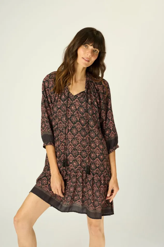 Women Natalie Martin Dresses Stevie Dress Fleurdelis Black