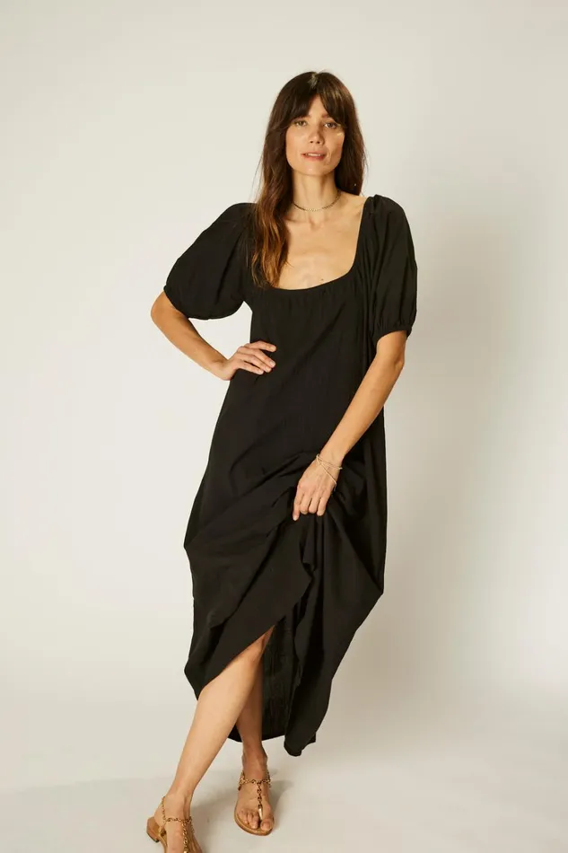 Women Natalie Martin Dresses Vivi Dress Black Silk