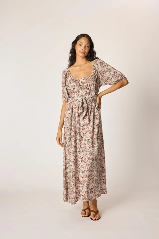 Women Natalie Martin Dresses Vivi Dress With Sash Heirloom Rose