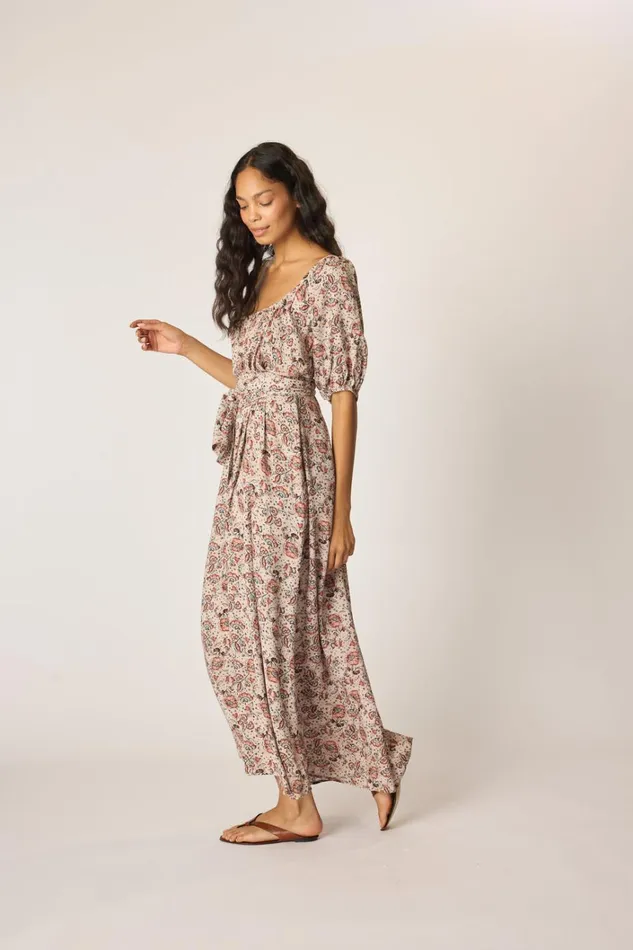 Women Natalie Martin Dresses Vivi Dress With Sash Heirloom Rose