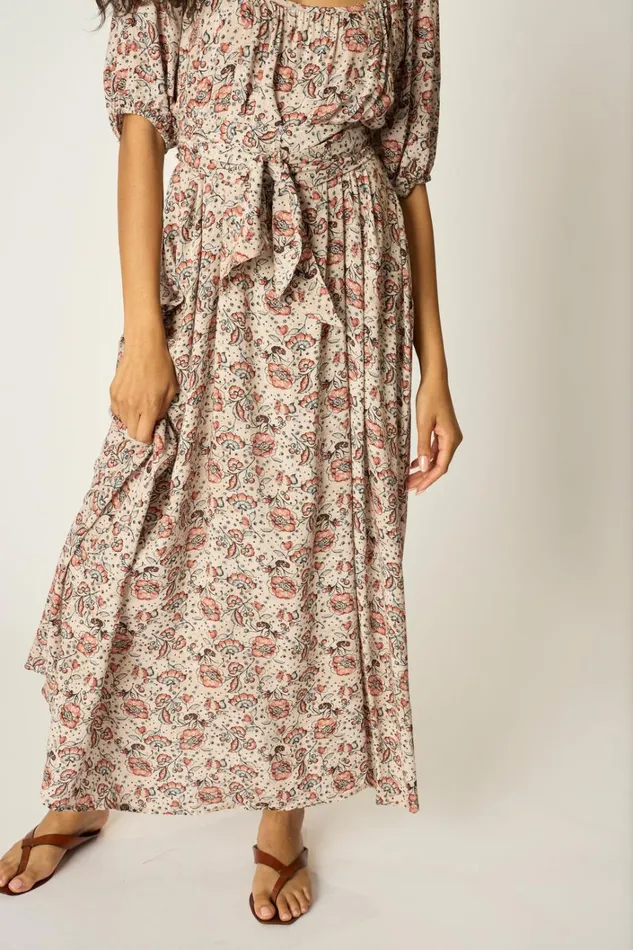 Women Natalie Martin Dresses Vivi Dress With Sash Heirloom Rose