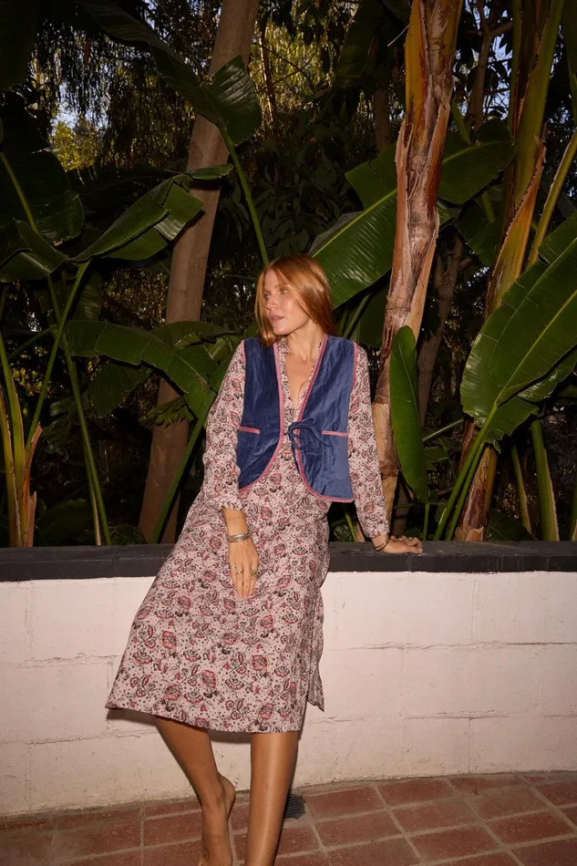 Women Natalie Martin Jackets and Vests Felicity Vest Cotton Velvet Blush Women Natalie Martin Jackets and Vests Felicity Vest Cotton Velvet Blush