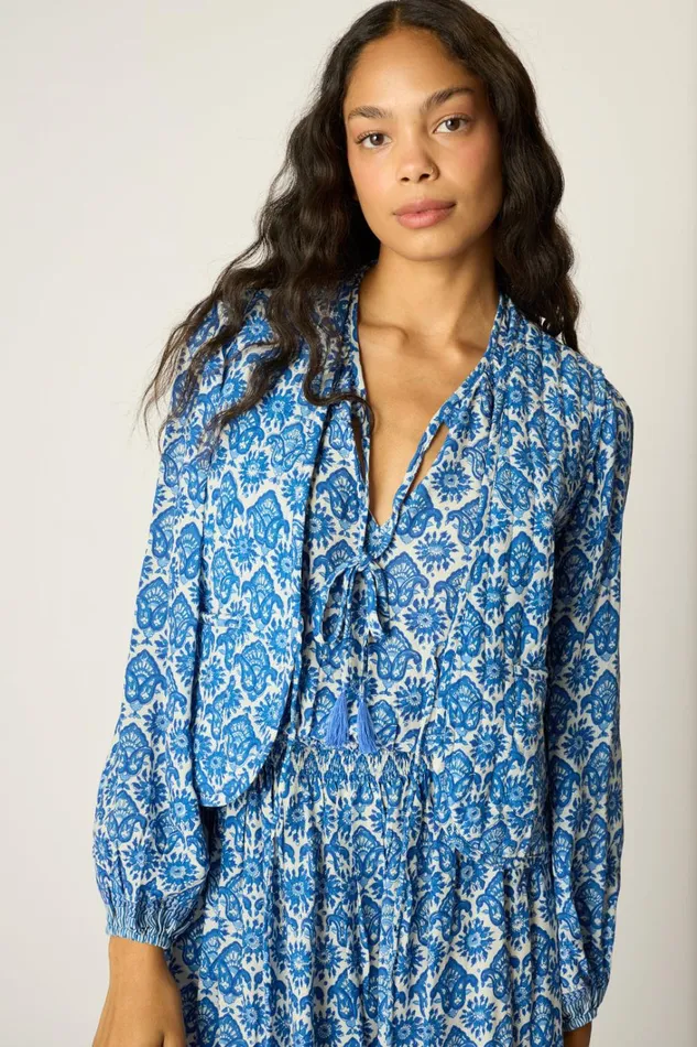 Women Natalie Martin Jackets and Vests Felicity Vest Fleurdelis Blue