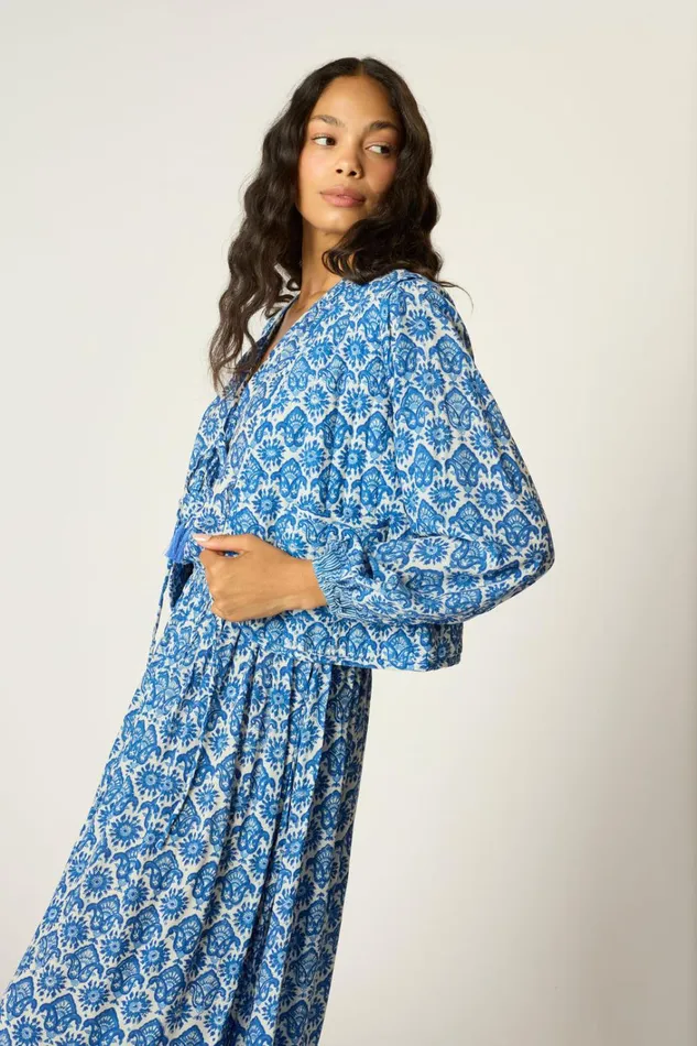 Women Natalie Martin Jackets and Vests Felicity Vest Fleurdelis Blue