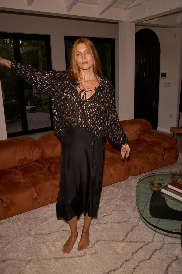 Women Natalie Martin Tops Ashley Top Metallic Chiffon