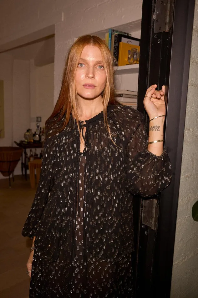 Women Natalie Martin Tops Elise Top Metallic Chiffon