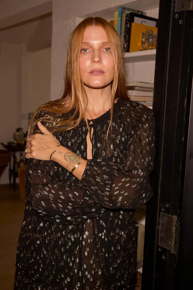 Women Natalie Martin Tops Elise Top Metallic Chiffon
