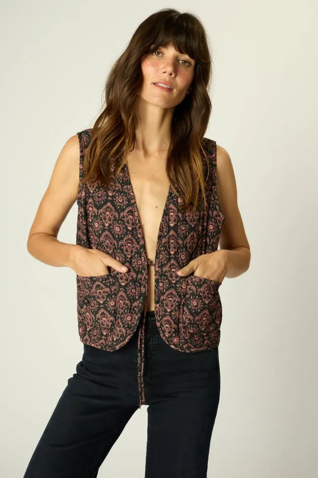 Women Natalie Martin Tops Felicity Vest Fleurdelis Black Women Natalie Martin Tops Felicity Vest Fleurdelis Black