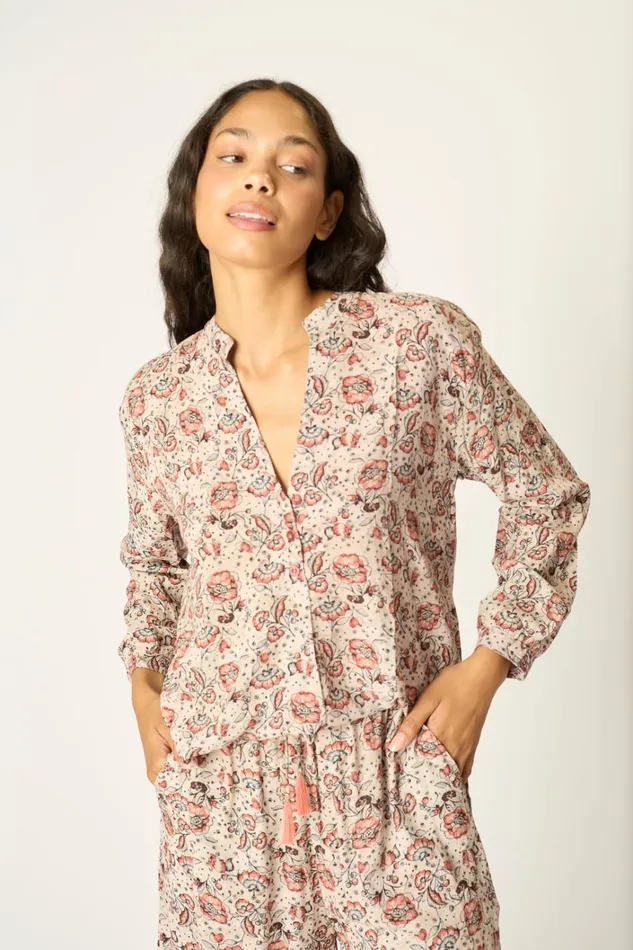 Women Natalie Martin Tops Leslie Shirt Heirloom Rose