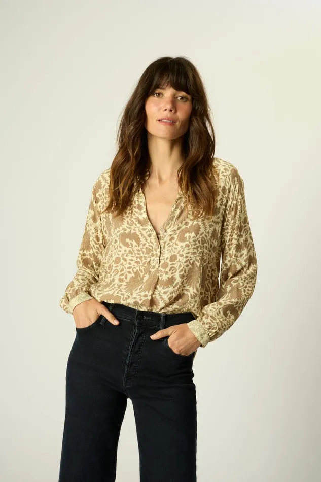 Women Natalie Martin Tops Leslie Shirt Paros Tan