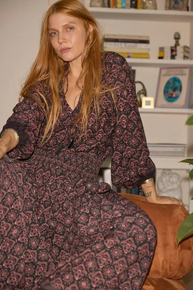 Women Natalie Martin Tops Penny Blouse Fleurdelis Black