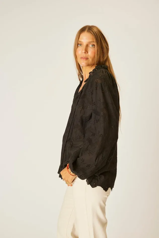 Women Natalie Martin Tops Penny Blouse Geranium Midnight