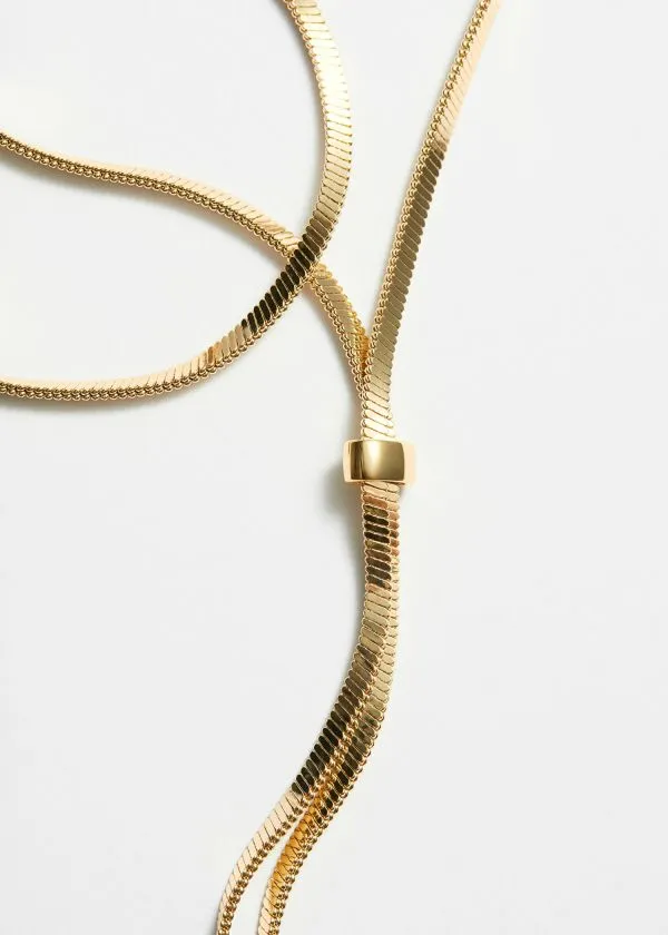 Women Necklaces and Other Stories Lariat Chain Necklace Gold