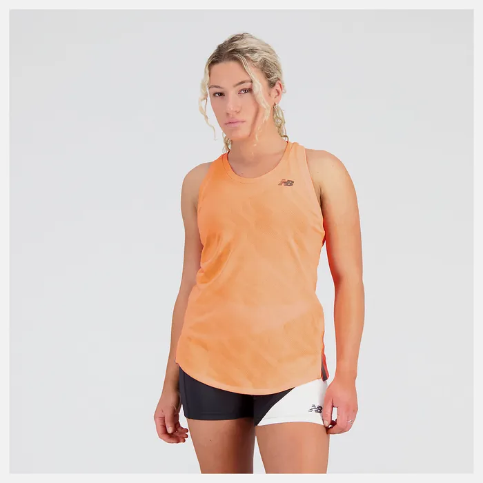 Women New Balance Q Speed Jacquard Tank NEON DRAGONFLY Shirts