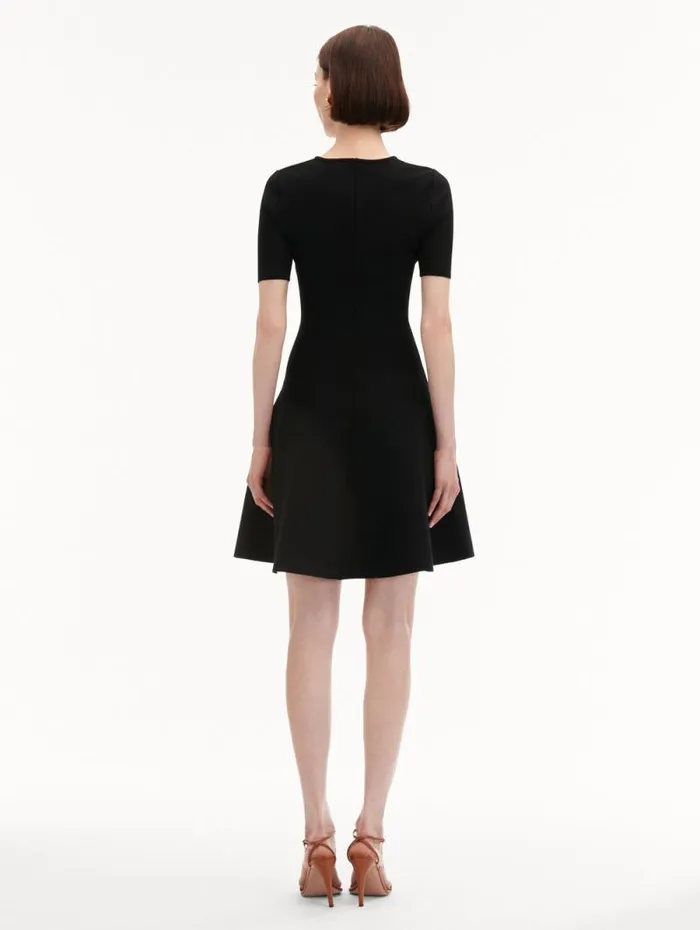 Women Oscar De La Renta Dresses Orchid Threadwork Jacquard Dress Black Multi Women Oscar De La Renta Dresses Orchid Threadwork Jacquard Dress Black Multi