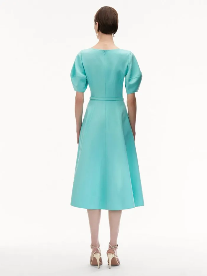 Women Oscar De La Renta Dresses Puff Sleeve Wool Dress Soft Mint Women Oscar De La Renta Dresses Puff Sleeve Wool Dress Soft Mint