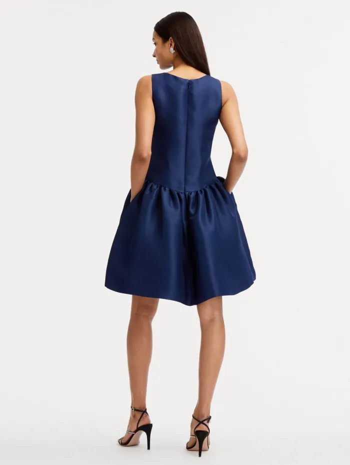Women Oscar De La Renta Dresses Silk Drop Waist Cocktail Dress Navy Women Oscar De La Renta Dresses Silk Drop Waist Cocktail Dress Navy