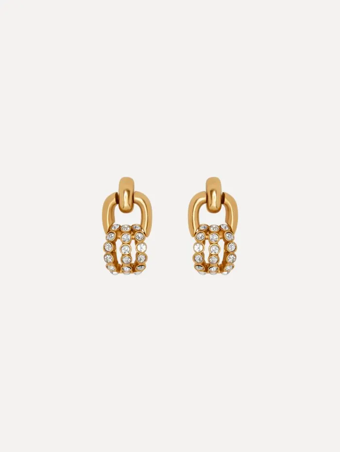 Women Oscar De La Renta Earrings Pav Link Earrings Crystal