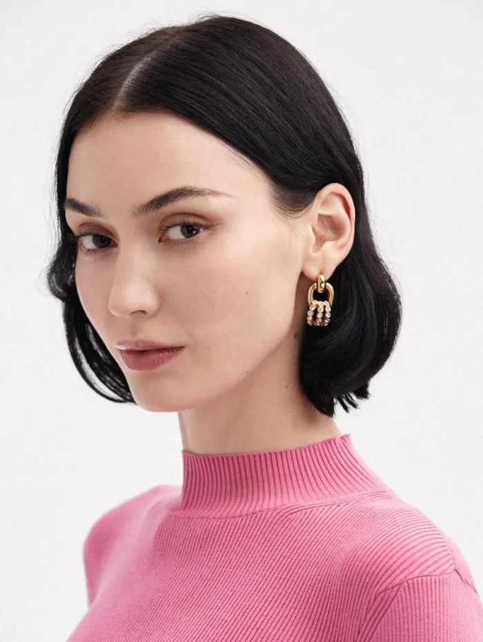 Women Oscar De La Renta Earrings Pav Link Earrings Crystal Women Oscar De La Renta Earrings Pav Link Earrings Crystal