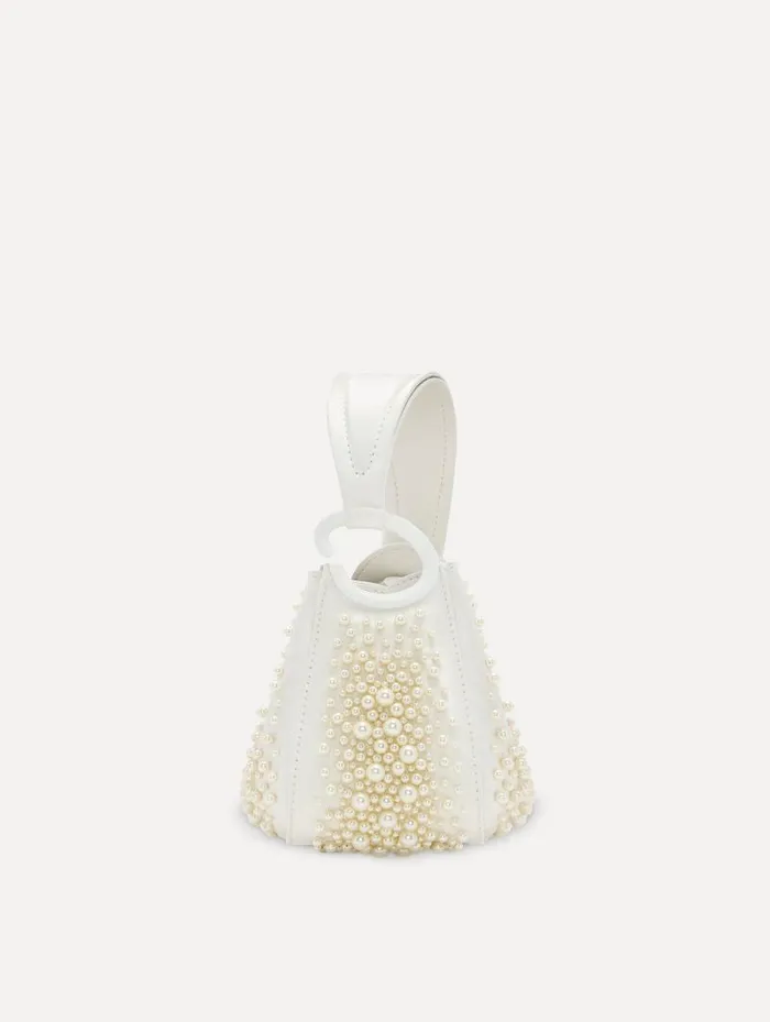 Women Oscar De La Renta Handbags Nano Pearl Embroidered O Handle Bag Pearl Women Oscar De La Renta Handbags Nano Pearl Embroidered O Handle Bag Pearl