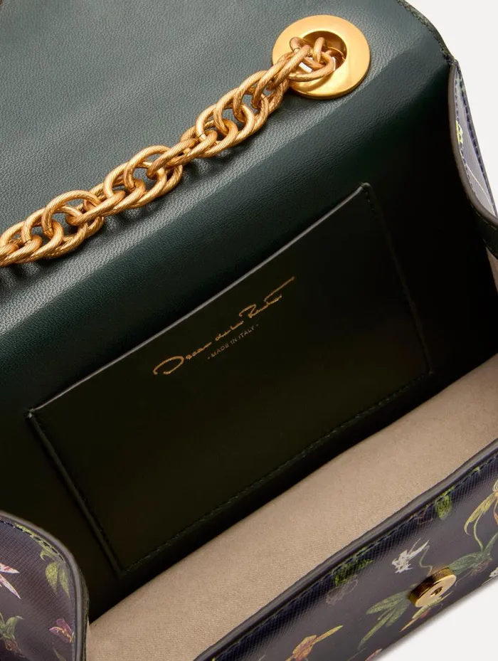 Women Oscar De La Renta Handbags Orchid Printed TRO Bag Navy Women Oscar De La Renta Handbags Orchid Printed TRO Bag Navy