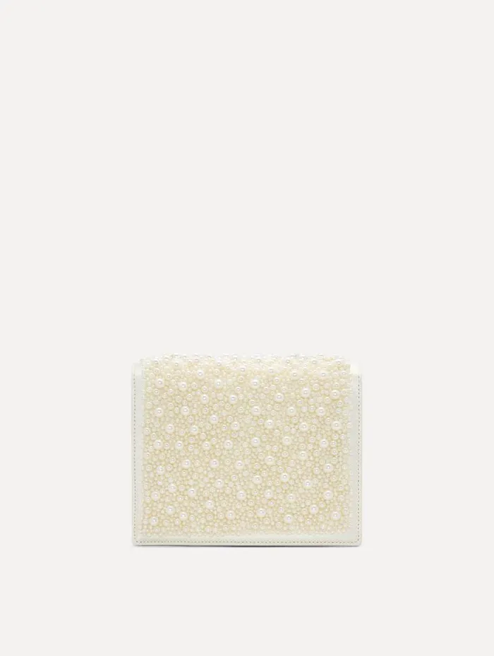 Women Oscar De La Renta Handbags Pearl Embroidered Mini TRO Bag Pearl Women Oscar De La Renta Handbags Pearl Embroidered Mini TRO Bag Pearl