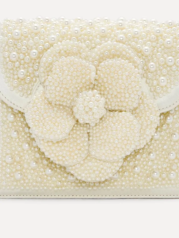 Women Oscar De La Renta Handbags Pearl Embroidered Mini TRO Bag Pearl Women Oscar De La Renta Handbags Pearl Embroidered Mini TRO Bag Pearl