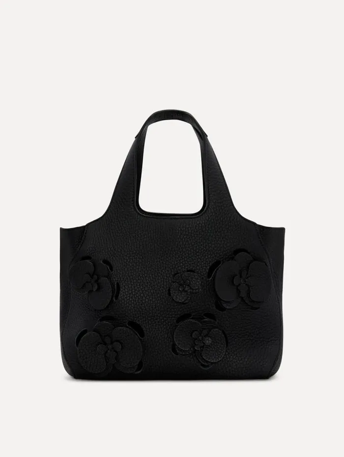Women Oscar De La Renta Handbags The LaserCut Orchid Mini Topaz Black