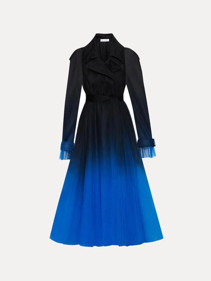 Women Oscar De La Renta Jackets and Coats Ombr Tulle Opera Coat Purple Ombre