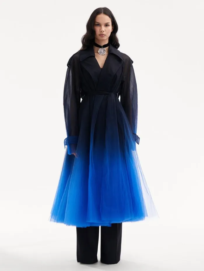 Women Oscar De La Renta Jackets and Coats Ombr Tulle Opera Coat Purple Ombre Women Oscar De La Renta Jackets and Coats Ombr Tulle Opera Coat Purple Ombre
