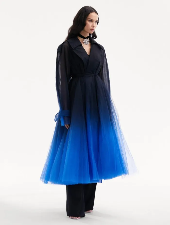 Women Oscar De La Renta Jackets and Coats Ombr Tulle Opera Coat Purple Ombre Women Oscar De La Renta Jackets and Coats Ombr Tulle Opera Coat Purple Ombre