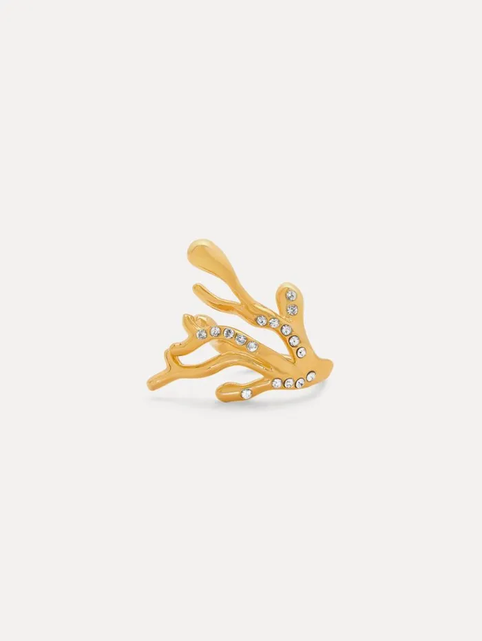 Women Oscar De La Renta Rings Coral and Gold Drops Ring Gold Women Oscar De La Renta Rings Coral and Gold Drops Ring Gold