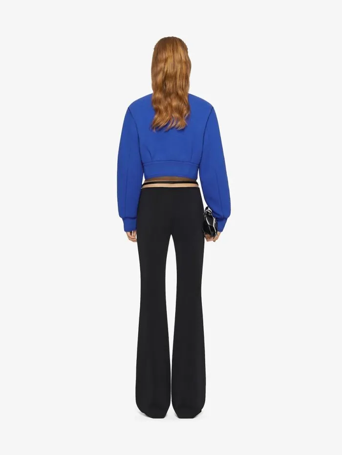 Women Outerwear and Blousons Givenchy Cropped Varsity Jacket In Wool Iris Purple