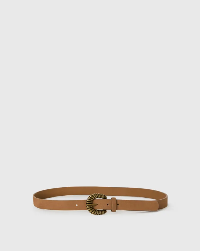 Women PAIGE Exclusive Blythe Belt 8211 Cognac Suede Shop Belts