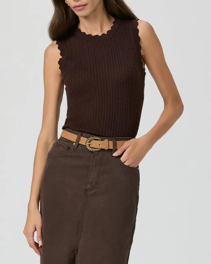Women PAIGE Exclusive Blythe Belt 8211 Cognac Suede Shop Belts Women PAIGE Exclusive Blythe Belt 8211 Cognac Suede Shop Belts