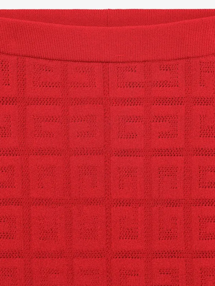 Women Pants and Shorts Givenchy Leggings In 4G Jacquard Red