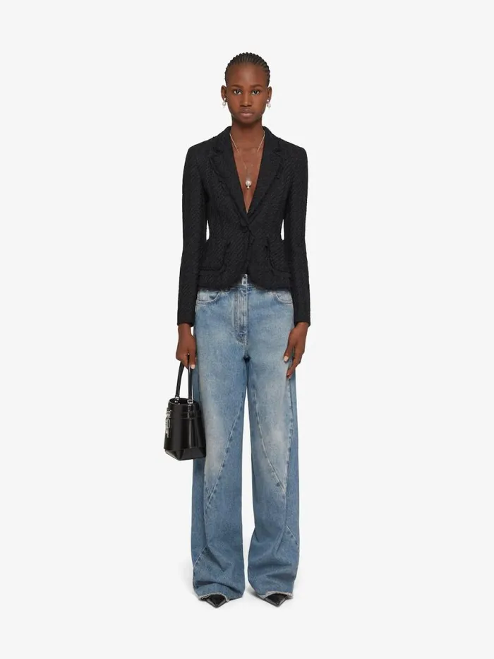 Women Pants and Shorts Givenchy Oversized Jeans In Denim With Stitching Details Medium Blue Women Pants and Shorts Givenchy Oversized Jeans In Denim With Stitching Details Medium Blue