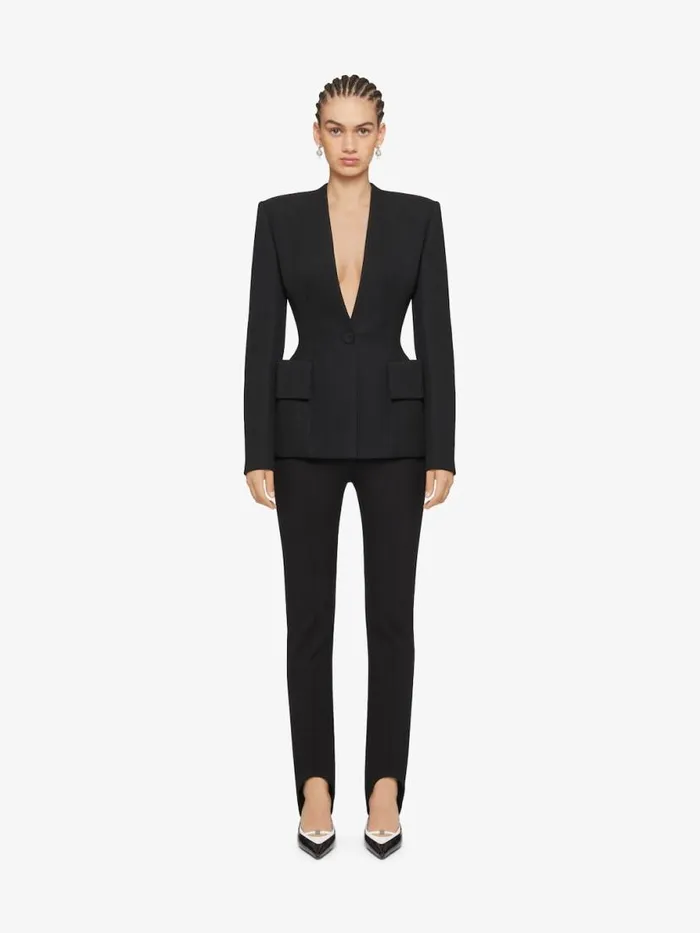 Women Pants and Shorts Givenchy Stirrup Pants In Twill Black
