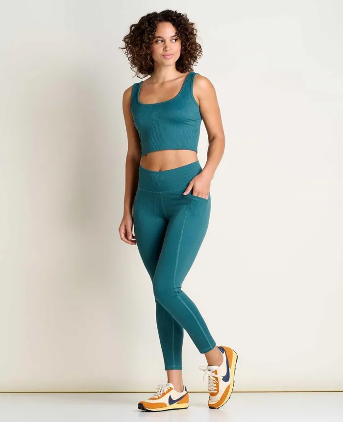 Women Pants Toad and Co Suntrail 78 Tight Silver Pine