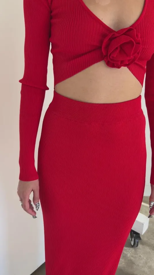 Women Paris Knit Midi Skirt Cherry Lisa Says Gah Bottoms Women Paris Knit Midi Skirt Cherry Lisa Says Gah Bottoms