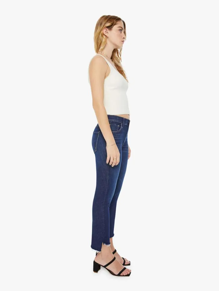 Women Petites Mother Denim Petites The Lil039 Insider Crop Step Fray Wash Off Limits