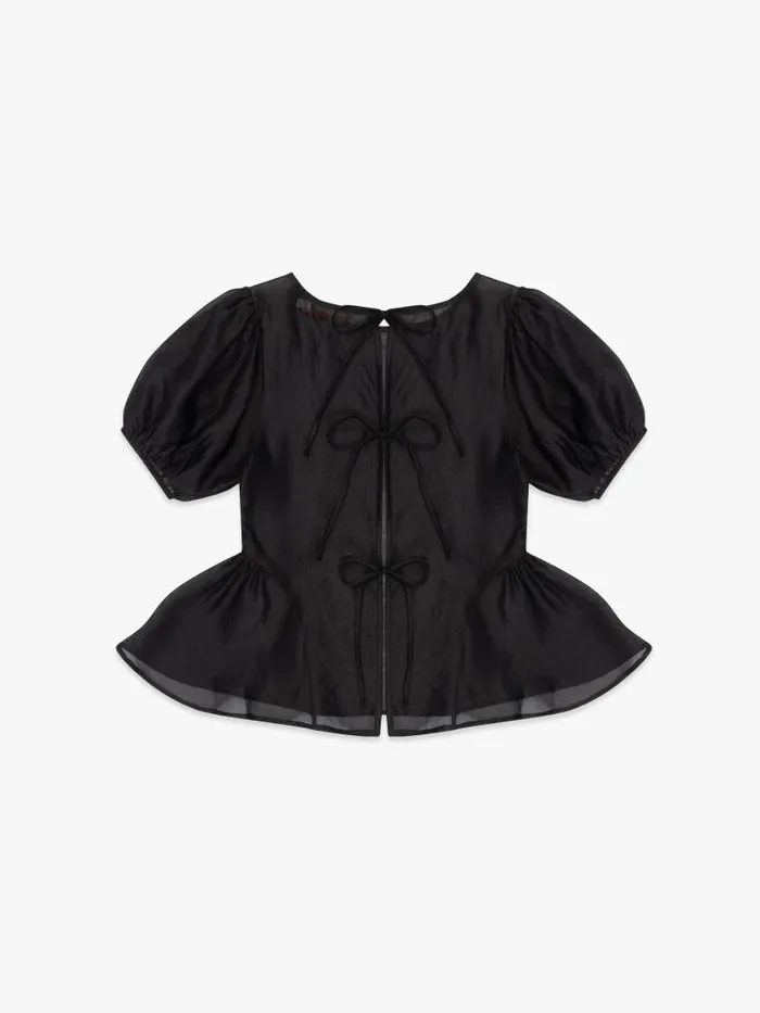 Women Petra Blouse Black Organza Lisa Says Gah Tops